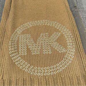 Dark Tan Michael Kors logo scarf